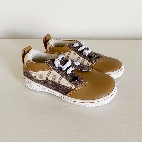 Livie & Luca Other - NEW Livie & Luca Archie Sneaker Leather Brown Tan Laceless Toddler 7